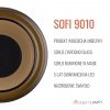 Designerski kinkiet LED okrągły retro koniakowy szkło Krosno SOFI 9010 Argon 